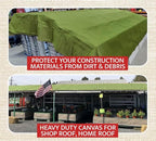 Mytee Products 12' x 24' Green Canvas Tarp 12oz Heavy Duty Water Resistant