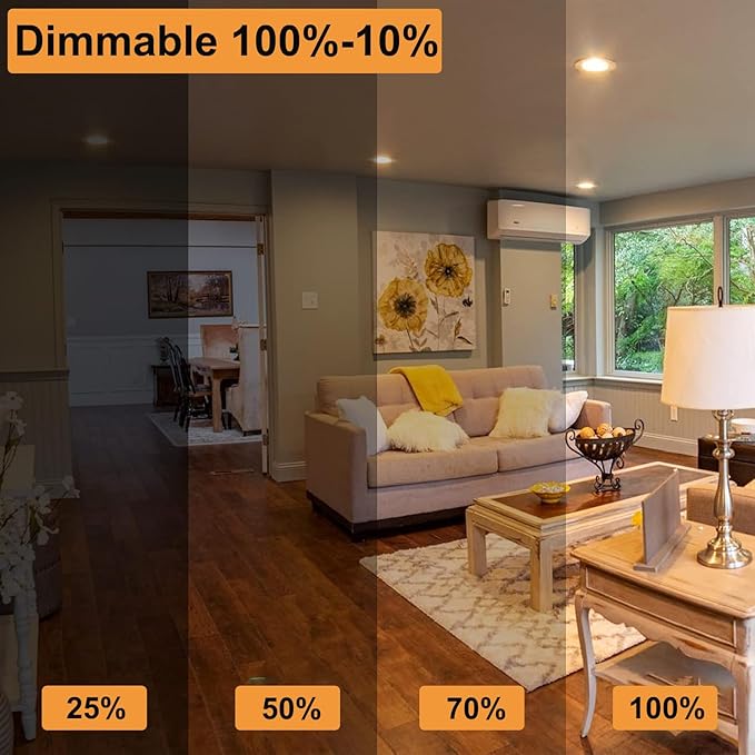 PAR20 Flood 39W 120V 480 Lumens- 6 Pack PAR20 Flood Light Bulbs with E26 Base, PAR 20 Dimmable 2800K Warm White, Long Lasting 39W PAR 20 Bulb for Recessed Lighting & Hood Range Light Bulbs