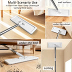 Mop and Bucket Set, Flat Mop and Bucket System with Wringer, Automatic Separates Dirty and Clean Water Include 6 Reusable Microfiber Mops for Floor Cleaning