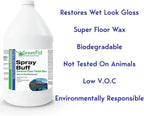 GreenFist Spray Buff Restorer Renewing Floor Finish Wax Polisher Buffer[ Removes Surface Marks, Conditioned, Dry and Spotless Floors ], 1 Gallon
