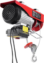 VEVOR Electric Hoist, 1320 lbs 120V Electric Winch with 328 ft Wireless & 14 ft Wired Remote Control, 40 ft Single Cable Lifting Height, Single/Double Slings, Lift Hoist for Garage Warehouse Factory