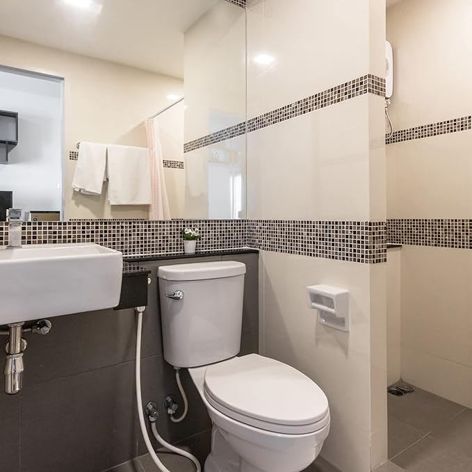 Enhon 2 Pack Universal Toilet Flush Handle Replacement Kit, Compatible with American Standard 738995-0020A Champion4 Toilet Handle Parts Left Hand Trip Lever, White Flusher Handles Repair Kit