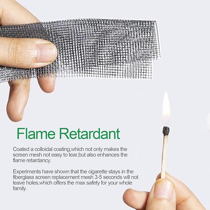 Fiberglass Window Screen Roll 48in x 100ft DIY Custom Screens Replacement Mesh for Windows Doors Patio Screens Premium Pet Proof Screen Porch Screen for Outdoor Kitchens Tree Houses Pool Houses