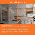 Meconard 6 Pack 4 Inch LED Recessed Ceiling Light with Junction Box, 3000K/4000K/5000K Selectable, 9W=75W 750LM, Dimmable Canless Downlights, ETL and Energy Star Listed