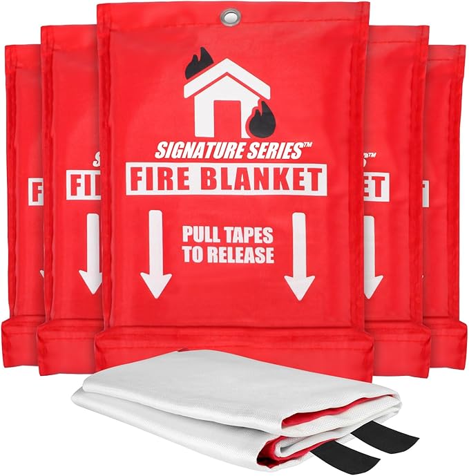 Signature Series Fire Blanket | Flame Suppression Fiberglass Blanket for Home & Kitchen Safety | Ultimate Fire Protection Blankets That Never Expire
