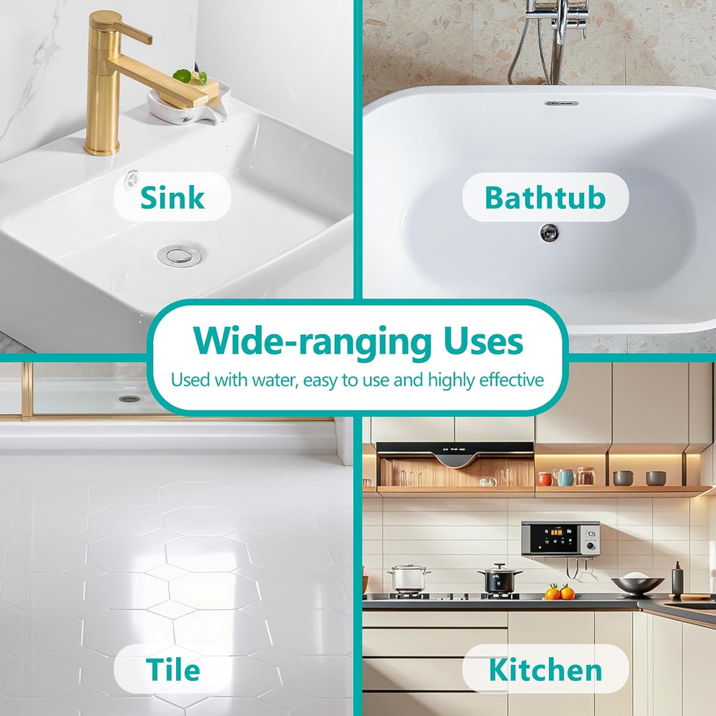 Toilet Bowl Cleaner Powder - Self-Activating Toilet Cleaner for Stubborn Stains & Limescale, Deep Cleaning Foam with Mint Fragrance, Safe Toilet Cleaning Supplies (4 Packs × 3 oz)