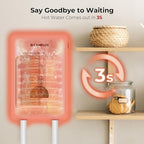 CAMPLUX Tankless Water Heater Electric 6kW at 240 Volts, Point of Use Instant Hot Water Heater CSA Approved with Temperature Display, Under Sink Self Modulating Technology, White