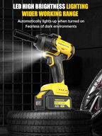 MIKKUPPA 800N.m (600Ft-lbs) Cordless Impact Wrench - 1/2 Power High Torque Battery Impact Gun, 2x 4.0Ah Battery, Fast Charger, 4 Sockets, 6 Screws Impact Gun for Wheel Lug Nuts