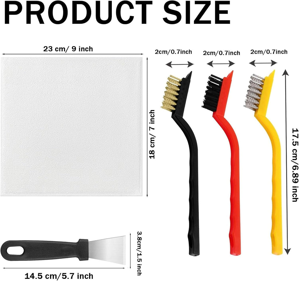 Crevice Cleaning Brush, Nylon, Brass, Small Metal Wire Brush with Curved Handle Grip for Rust, Dirt Paint Cleaning, Paint and Stain