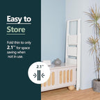 WOA WOA 4 Step Ladder for 10 Feet High Ceiling, Lightweight Foldable Ladder with Non-Slip Wide Pedals, Step Stool with Safe Handrail, Space Saving for Home, Kitchen, Indoor & Outdoor 300lbs - White