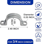 (30 Pack) Yariwiz 3/4 inch Plastic PVC Flex Electrical Conduit Strap Clamp Fittings