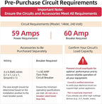 14kW Tankless Water Heater Electric, MIZUDO 240 Volt Instant Hot Water Heater, Up to 3.4 GPM for 2-3 Point of Use, with LED Digital Display, ETL Certified