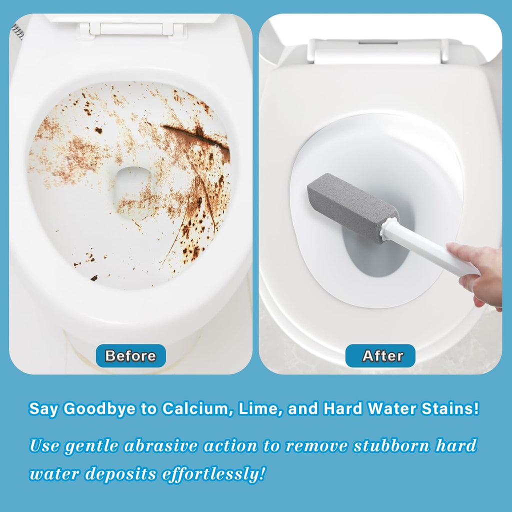 5 Packs Pumice Cleaning Stone with Extra Long Handle, Pumice Stone for Toilet Bowl Clean for Cleaning Toilets, Bathtubs, Grills, Swimming Pools, Sinks