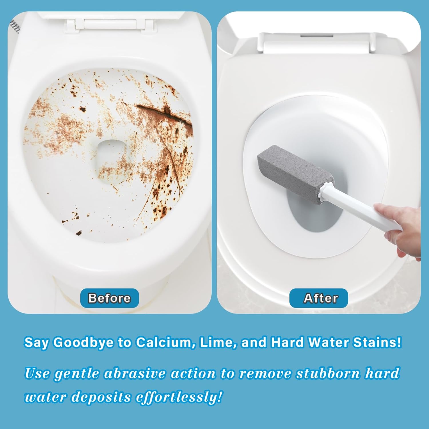 5 Packs Pumice Cleaning Stone with Extra Long Handle, Pumice Stone for Toilet Bowl Clean for Cleaning Toilets, Bathtubs, Grills, Swimming Pools, Sinks