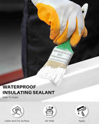 Polyurethane Waterproof Coating, 1 Gallon, White Waterproof Sealant for Roof, Concrete, Wall, Multi-Surface Leak Repair Coating, Durable Water-Based Rubber Sealant Indoor & Outdoor