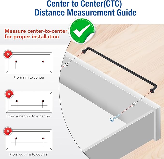 JOY DECOR Cabinet Pulls – 12-3/5 Inch Hole Center, Matte Black, 2 Pack, Zinc Alloy Cabinet Handles for Drawers & Cupboard – Vintage Style Hardware for Kitchen, Bathroom, Dresser, Furniture Makeover