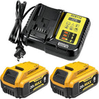 2-Pack 8000mAh 20V Max Lithium-Ion Battery & Charger Combo, High Capacity Replacement for DEWALT 20V MAX Battery Power Tools, Fast Charging Included