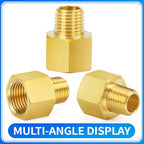 ChillWaves Brass Pipe Fitting, Reducer Adapter 1/2" NPT Female x 1/4" NPT Male Thread Adapter(3-PACK)