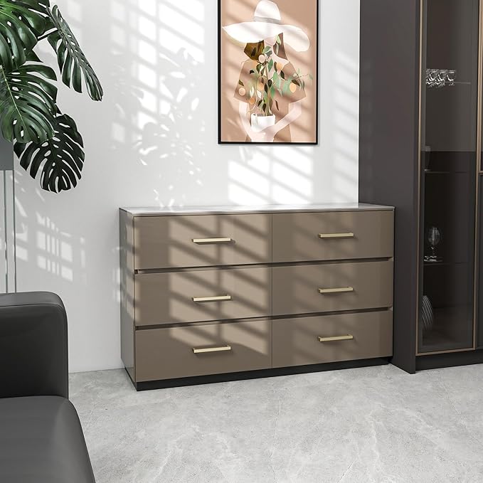 20 Pack Cabinet Pulls Champagne Bronze 6.3 Inch Hole Center (160mm) Champagne Drawer Pulls Square Cupboard Handles Cabinet Door Handles Modern Stainless Steel Champagne Kitchen Hardware