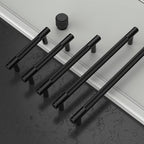Amerdeco 10 Pack Matte Black Knurled Cabinet Pulls 5 Inch Center to Center Kitchen Cabinet Handles for Drawer Dresser, Cupboard and Wardrobe ZH0031