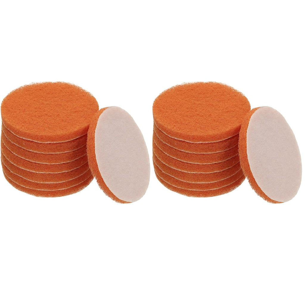 Power Scrub Pads, Scrubbing Pads 2000 Grits Scouring Discs - Fitting for (Home Kitchen Cleaning - Drill Attachment - Scrubber Replacement) 16 Pcs & 4 Inch & Orange