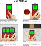 Stud Finder Wall Scanner - 5 in 1 Stud Finder Tool w/Microprocessor Chip and HD LCD Display, Stud Detector Beam Finders for the Center and Edge of Wood AC Wire Metal Studs Joist Pipe (Spicy)