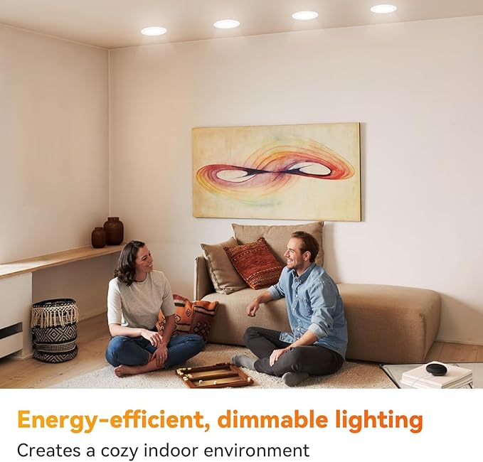 LED Flood Light Bulb Indoor, Dimmable BR30 Recessed Can Light Bulbs, 65 Watt Equivalent Efficient 9W, Daylight White 5000K, E26 Standard Base, 800 LM 15000 Hour Lifetime, for Ceiling, Kitchen, 6 Pack