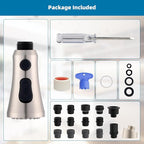 Hibbent Pull Down Kitchen Faucet Head Replacement, 3-Function NSF/ANSI/CAN 61 & CUPC Certified Sink Spray Nozzle, 15 Adapters, Compatible with Moen, Delta, Kohler Faucets, Brushed Nickel