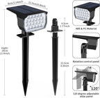 Solar Spot Lights Outdoor Color Changing, [7 Mode/12 Pack] Christmas Landscape Spotlights, Solar Light Outdoor Waterproof, Led Powered Flood Light for Outside Pathway Yard Garden Tree Halloween