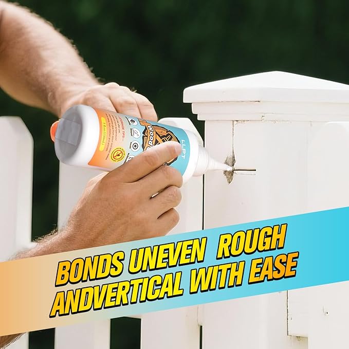 LLPT Wood Glue 16.9 Ounce | Dried Clear Ultimate Waterproof Wooden Super Glue Exterior | All Purpose Wood Adhesive | Heavy Duty for Woodworking Projects Repairs and DIY (LWG500)