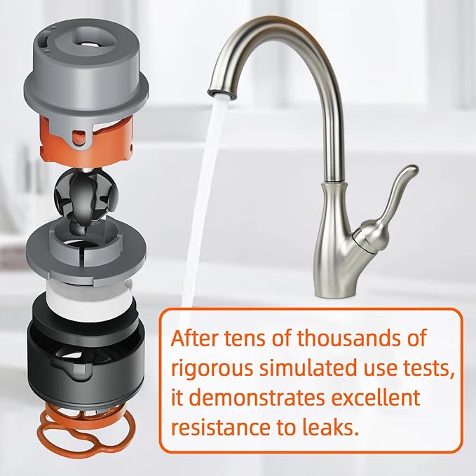 RP50587 Replacement Cartridge Valve Compatible with Delta DST Single Handle Kitchen and Lavatory Faucets - Includes RP51503 Bonnet Nut, Easy Installation