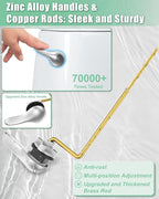 Universal Toilet Bowl Flush Handle Replacement Kit Side Mount, Toilet Repair Kit Inside Tank Chain Flusher Handle Lever Replacement Parts Compatible with American Standard Mansfield Kohler TOTO Eljer