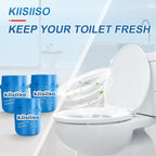 KIISIISO Toilet Bowl Cleaners 6 Bottles, Automatic Long-Lasting Toilet Bowl Cleaner Tablets in Bottle,for About 6 Months' Supply, Blue
