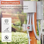 1/2" Liquid-Tight PVC Conduit Kit, 100ft with 10 Connectors, Grey, 5 Straight & 5 90-Degree Fittings, UL Certified, Flexible, Easy Installation, Multi-Application