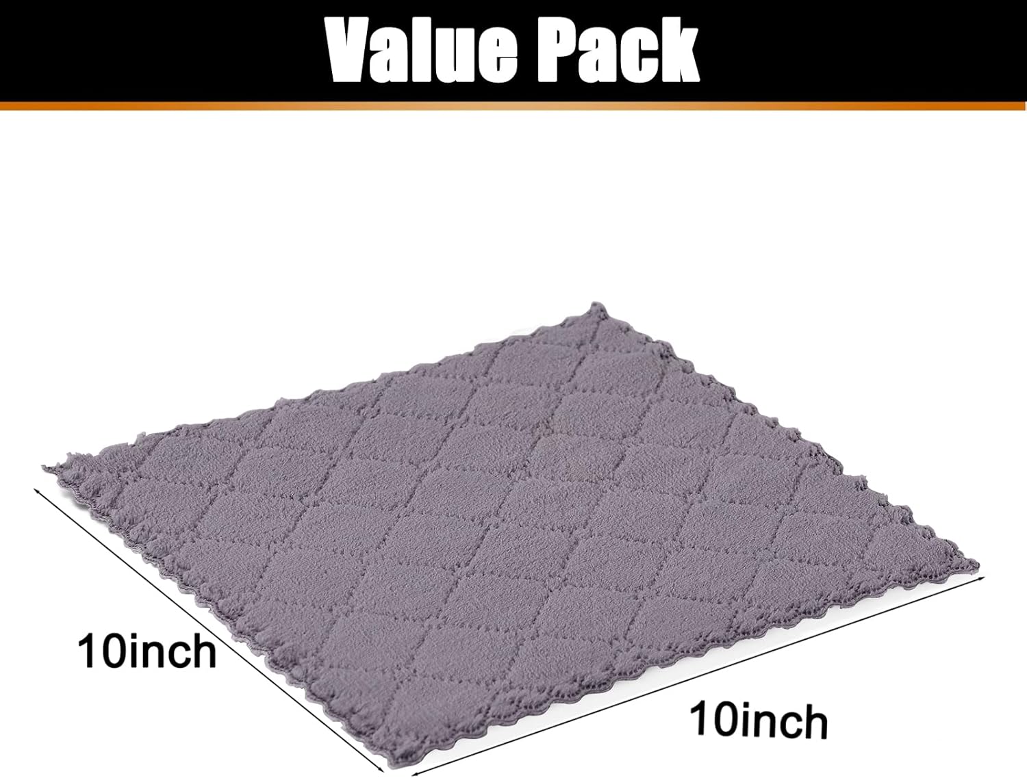 Mordimy 24 Pack Kitchen Cloths Dish Towels (10" x 10", Grey & Pink), Super Soft and Absorbent Dish Cloths, Coral Velvet Microfiber Cleaning Cloth, Nonstick Oil Fast Dry Dishcloths