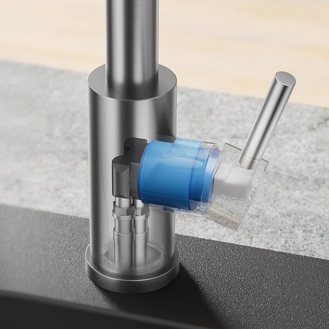 Touch On Kitchen Faucet, 3 Modes Pull Down Sprayer, Ceramic Valve, 360-Degree Rotation. (Touch-On (KW-62), Brushed Nickel)