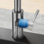 Touch On Kitchen Faucet, 3 Modes Pull Down Sprayer, Ceramic Valve, 360-Degree Rotation. (Touch-On (KW-62), Brushed Nickel)