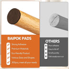 Furniture Pads Felt Pads 300 Pieces Huge Pack Furniture Felt Pads, Self Adhesive Anti Scratch Floor Protectors for Furniture on Hardwood Tile Floor, with 60 Cabinet Door Bumpers, Brown