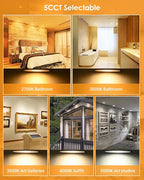 Gimbal LED Recessed Light - 4 Inch Black 9W 360° Rotation Directional Adjustable Eyeball Sloped Ceiling Recessed Lighting 4 inch Light Wafer Soffit Indoor Spotlight Canless Black 4 inch 6 Pack