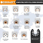 110 PCS Multitool Blades Oscillating Tool Blade, Universal Titanium Oscillating Saw Blades for Metal Nails, Wood and Plastic, Multi Tool Blades Kits Fit Dewalt Milwaukee Ryobi Rockwell Fein