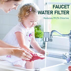 ATQ Water Filter for Sink Faucet with 3pcs Replacement Filters Reduce Chlorine, Lead, 720° Rotating, 2 Modes,Faucet Filter for Kitchen Sink, Pull Out Kitchen/Bathroom/RV Faucets (Aerator720)