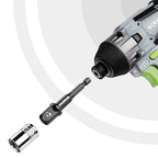 WORKPRO 6-Piece Socket Adapter Extension Set, 1/4, 3/8, 1/2-Inch Drive, 1/4-Inch Hex Shank, 2.6, 2.9 & 6 Inch Length, Impact Grade Extension Bit With Holder For Power Drill & Impact Driver