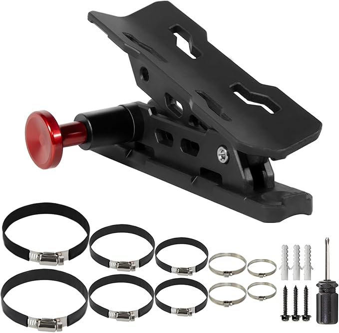 Quick Release Fire Extinguisher Mount - Universal Fit Roll Bar & Wall Mount Bracket, Fire Extinguisher Holder Bracket Adjustable Mounting for UTV ATV Motorcycle Jeep Wrangler Polaris RZR Ranger Can-Am