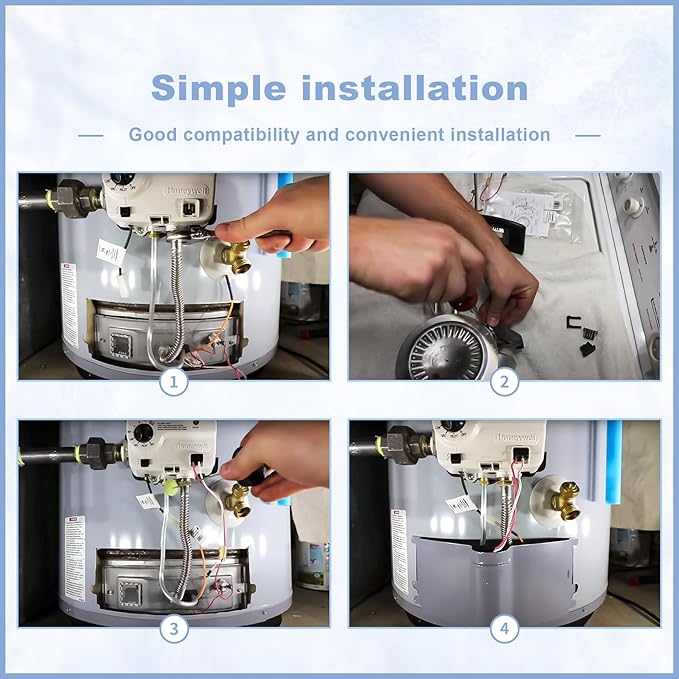 100112330 Water Heater Pilot Assembly Replacement for 9007876 9007877 Compatible with Whirlpool 300 301 Series A.O.Smith, American, State, Kenmore, Reliance