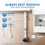 Electric Spin Scrubber,Wire Brush,Waterproof Spin Scrubber with Long Handle, Powerful Motor Cordless Cleaning Brush, Grill Cleaning Brush with Multiple Heads for Sink, Stove, Cabinets, and Kitchen