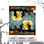 Halloween Witch Moon Mailbox Covers Magnetic 21 x 18 Inch Halloween Pumpkin Lanterns Seasonal Pattern Home Houses Mailbox Wraps Letter Box Cover Decorations Standard Size for Outdoor