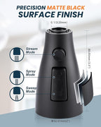 ARCORA Kitchen Faucet Spray Head Matte Black, 3-Function Kitchen Sink Spray Nozzle with 9 Adapters, Kitchen Faucet Head Replacement Compatible with Moen, Delta, American Standard Faucets