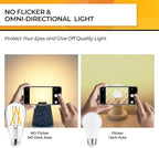 Hizashi LED Edison Bulbs Dimmable, E26 LED Bulb 60 watt, 2700K Soft Warm White, ST19 Vintage Light Bulbs, 95+CRI, UL Listed, 700LM 6W, Clear Glass, Pack of 6