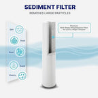 Nu Aqua 3 Stage Heavy Metal Whole House Water Filter System - 20” x 4.5” TDS Reducing Home Filtration - Sediment, KDF Granular Carbon, Carbon Block