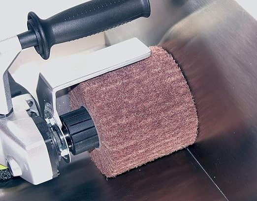 CS Unitec | PTX ECO Smart Basic Kit | Variable Speed Multi Purpose Buffer Polisher Machine | Grinder Tool Kit for Metal Finishing | Includes Abrasives & Compounds Up to No.4 Finish